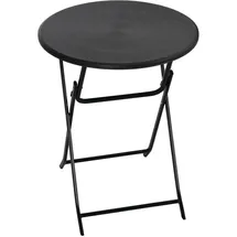 Okwish Gartentisch Klapptisch Ø60 x 73 cm Dunkelgrau