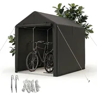Relaxdays Fahrradgarage Mobile für 2 Fahrräder Schwarz