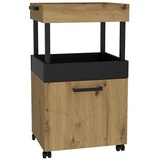 Forte Barschrank Home Bar Holzoptik Braun Eiche