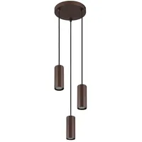 GLOBO Pendellampe Hängelampe Esszimmerlampe 3 flammig Wohnzimmerleuchte bronze h 120cm