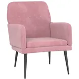 vidaXL Einzelsessel Samt 62 x 79 x 79 cm rosa