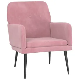 vidaXL Einzelsessel Samt 62 x 79 x 79 cm rosa