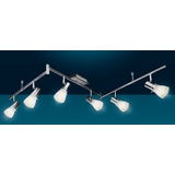 Trango 6-flg. Deckenleuchte Chrom Glas inkl. LED Leuchtmittel