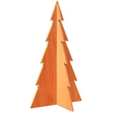 vidaXL Weihnachtsbaum Holz zum Schmücken Braun 80 cm