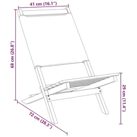 vidaXL Gartenstuhl 48 x 94 x 20 cm grün 6 St.