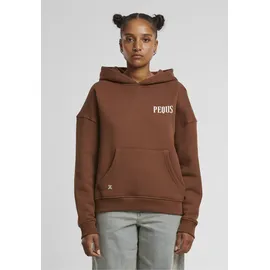 pequs Hoodie bedruckt Braun L