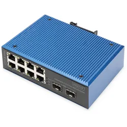DIGITUS Industrieller 8+2-Port Fast Ethernet Switch
