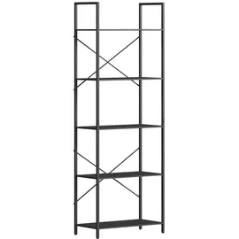 Homcom Bücherregal 60 x 30 x 170,5 cm Schwarz