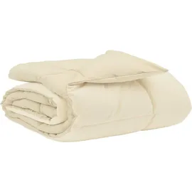 vidaXL Sommerdecke Gepolstert Creme 200 x 220 cm Mikrofaser
