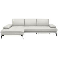 Celina Home Ecksofa, Creme, Leder, Echtleder, Spaltleder, Rindleder, 3-Sitzer, Ottomane links, L-Form, 273x187 cm, Made in EU, Fußauswahl, Lederauswahl, Stoffauswahl, seitenverkehrt erhältlich, Hocker Rücken echt, Wohnzimmer, Sofas & Couches, Wohnlandschaften, Ecksofas