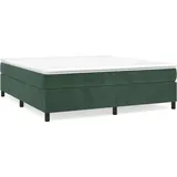 vidaXL Boxspringbett 200 x 200 cm dunkelgrün