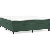 vidaXL Boxspringbett 200 x 200 cm dunkelgrün