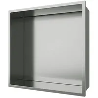 Aloni Wandnische Edelstahl gebürstet rostfrei 305x305x100mm