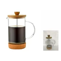 DKD Home Decor Kolben-Kaffeemaschine DKD Home Decor Durchsichtig natürlich Bambus Borosilikatglas 350 ml 16 x 9 x 18,5 cm
