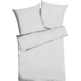 KAEPPEL Uni Mako-Satin grau 155 x 220 cm + 80 x 80 cm