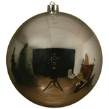 MARELIDA Christbaumkugel Weihnachtskugel bruchfest 14cm glänzend für Außen silber