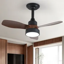JDONG 50 cm Deckenventilator Weiß