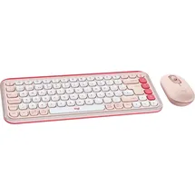 Logitech 920-013120 Tastatur Maus enthalten Universal Bluetooth QWERTY Spanisch Pink, Weiß - Rosa/Weiß
