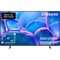 SAMSUNG LED-Fernseher "GU55U7099FU LED-Fernseher", G (A-G), schwarz, 55, Fernseher, Crystal UHD, Q-Symphony, Dolby Surround Sound, Triple Tuner, Smart-Hub