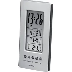 Hama LCD-Thermometer, digitale Anzeige von Temperatur, Uhrzeit, Wochentag und Datum 4047443420060 Hama
