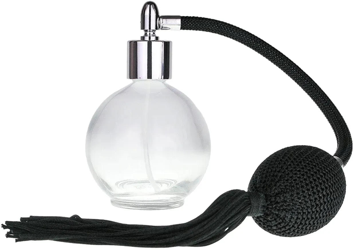 Black round bottle tassel perfume atomizer 78ml