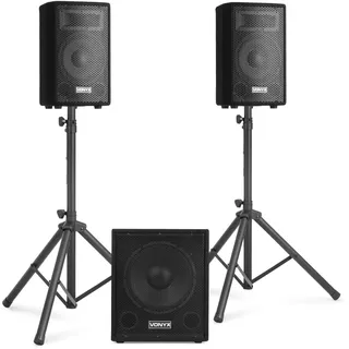 Vonyx VX1015BT 2.1 Aktiv-Lautsprecher-Set 15