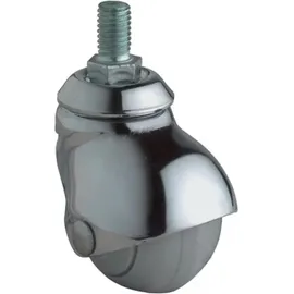 BS Rollen Kugellenkrolle D.40mm Trgf. 30kg m.Gew.stift Gum.grau