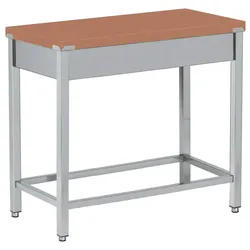 Polyethylen-schneidetisch rote farbe - 500x700x850 mm - 10130300 Eurast