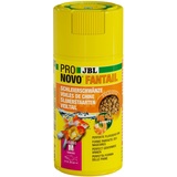 JBL PRONOVO FANTAIL GRANO, Hauptfutter für Schleierschwänze und Goldfisch-Zuchtformen von 8-20 cm, Fischfutter-Granulat, Klickdosierer, Größe M, 100 ml