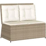 Gartenbank Beige Poly-Rattan - Beige