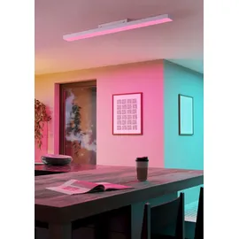 EGLO Connect LED Deckenleuchte Turcona-Z weiß 120 x 10 cm dimmbar, ww-kw