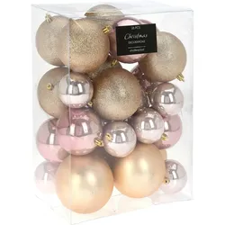26tlg. Weihnachtskugeln Christbaumschmuck Weihnachtsbaumschmuck Glitzer Deko