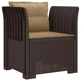 vidaXL 1-Sitzer Sessel 1 x 1 x 1 cm braun