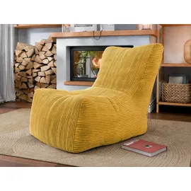 Mirjan24 Sitzsack, Gelb, Textil, Rechteckig, 80x90x100 cm, Wohnzimmer, Hocker, Sitzsäcke, XXL Sitzsäcke