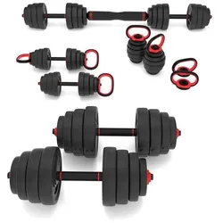 HMS Fitness SGX130 (2 Teile) Pro Set 6-in-1 Set mit Gewichten 30kg