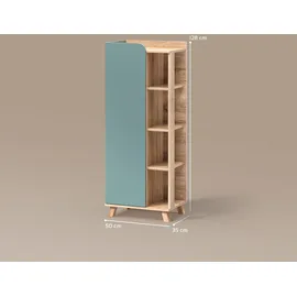 livinity® Marano Midischrank 50 x 128 x 35 cm Blau/Grau