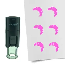 CombiCraft Selbstfärbender Stempel 'Croissant' in der Farbe Pink, Ø10mm