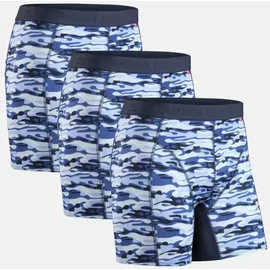 Danish Endurance Herren Sport-Shorts 3er Pack Atmungsaktiv Schnelltrocknend Performance Passform blau L