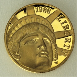 Goldmünze 5 Dollars Freiheitsstatue 1986 (USA)