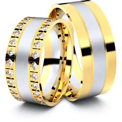 Trauringe Bad Salzuflen 333er Gelb-/Weiflgold - 0681