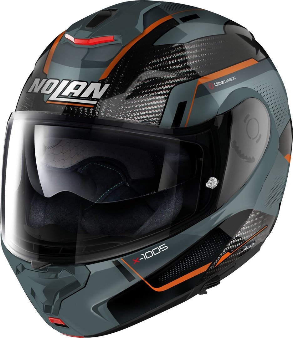 Nolan X-1005 Ultra Carbon Undercover N-Com Helm, grijs-oranje, XL Voorman