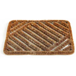 Fußmatte ANDIAMO "Kokos Drahtgitter", braun, B:40cm H:30mm L:60cm, Kokos, Teppiche, Schmutzfangmatte, robust & strapazierfähig, In- und Outdoor geeignet