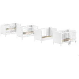 58 aufm Kessel 58aufmkessel Babybett, weiß Holz, 70x140 cm, Babymöbel, Babybetten, Gitterbett