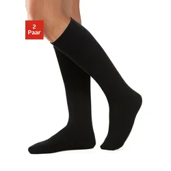 Thermostrümpfe LAVANA, Damen, Gr. 35-38, schwarz (2x schwarz), Baumwolle, Polyester, Elasthan, unifarben, elastisch, Socken, für warme Füße