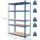 ECD Germany Lagerregal Metall/MDF 200x100x60 cm Blau 2er Set Schwerlastregal