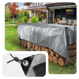 VOUNOT Abdeckplane 1,5 x 6 m Grau