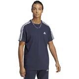 adidas Essentials Single Jersey 3-Stripes, T-Shirt, Legende Tinte/Weiß, L,