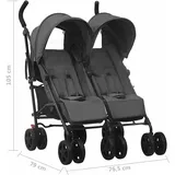vidaXL Geschwisterwagen anthrazit