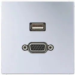 Jung Mutimedia-Einsatz USB / VGA (Aluminium)