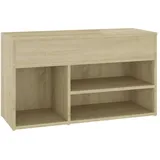 vidaXL Schuhbank Sonoma-Eiche 80x30x45 cm Holzwerkstoff